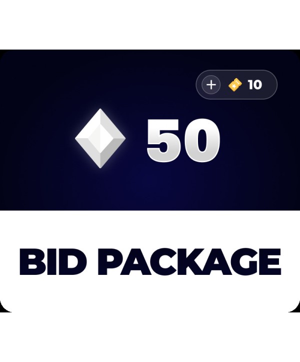 SkinAuctions 50 Bids + 10 Bonus Bids Package Key GLOBAL